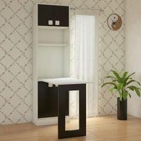 Royale Folding Study Desk cum Bookshelf in Carbon Black Colour