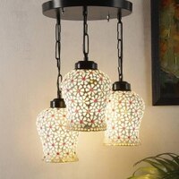 Zaiden Multicolour Glass Cluster Hanging Light