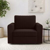 Melano  Pull Out Sofa cum Bed  in Brown Colour