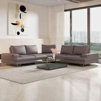 Benjamin 7 Seater Leatherette Sole in Ash Grey Colour