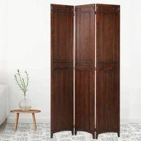 Flossy Solid Wood 4 Panel Room Divider