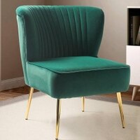 Fission Fabric Accent Chair in Green Colour