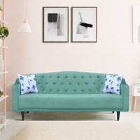 Pacific 3 Seater Sofa Cum Bed In Sea Green Colour