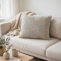 Nora Oatmeal Decorative Cushion Cover 16 x 16 Inches