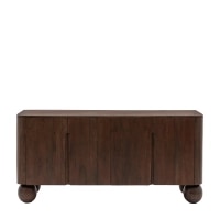 Akiyama Solid Mango Wood Sideboard with 4 Door in Provincial teak Finish