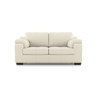 Trissino 2 Seater Premium Italian Leather Sofa In Creme Fraiche Colour