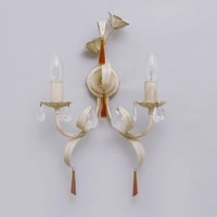 Collier 2 Light Metal and Crystal Wall Light