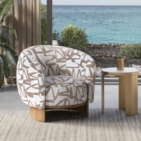 Eclipse Lounge Chair in Abstract Taupe Colour
