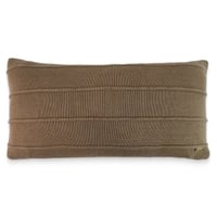 Cairo Toasted Coconut Cotton Knitted Decorative Cushion Cover 12 x 20 Inches