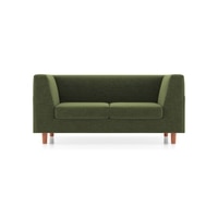 Rubik Essential 2 Seater Fabric Sofa In Moss Green
