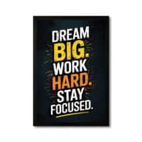 The Castle Decor Dream Big Work Hard Stay Focused Wall Art 8x12 Inch