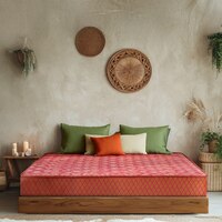 KURLON Natural Coir Pad Mattress , Firm Support 4 inch King EPE Foam Mattress (L x W: 72 inch x 72 inch)