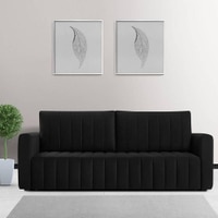Beliss 3 Pull Out Sofa Cum Bed ith storage In Black Colour