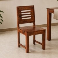 Elian Solid Wood Dining Chair in Honey Finish - Set of 2