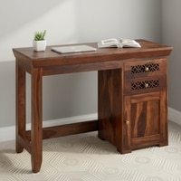 Dayton Sheesham Wood Study Computer Table In Provisional Teak Finish