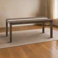 Atlas Crest Storage Solid Wood 6 Seater Dining Table In Danish Walnut Finish