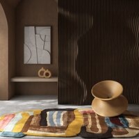 Jaipur Rugs Soft Basket Weave Geometric Wool Dhurrie Rug Brown 5x8 ft