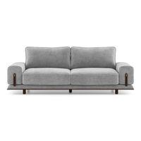 Barcelona Essential 3 Seater Fabric Sofa In Granite Weave