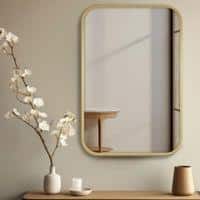Aluminium Rectangular Decorative wall mirror by elegant arts and frames (Mirror size 600X900 mm)