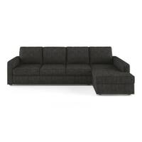 Apollo Compact Sofa (Colour : Graphite Grey, Cushion : Hard, Back Type : Regular, Seating Capacity : Right Aligned 3 Seater + Right Aligned Chaise + Ottoman)