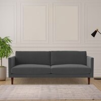 Tharoli Velvet 3 Seater Sofa in Grey Colour