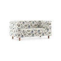 Rubik Luxe 2 Seater Fabric Sofa in Adrian Velvet Colour