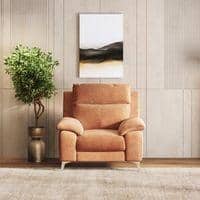 Emila 1 Seater Fabric Sofa In Amber Weave Colour