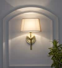 Dryden Shine Brass Finish Metal Wall Light