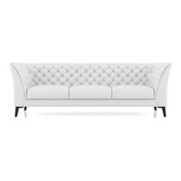 Weston 3 Seater Premium Italian Leather Sofa In Polaris