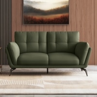 Vetra 2 Seater Leather Sofa In Olive