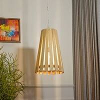 IPSWICH Modern White Wooden Pendant Ceiling Light