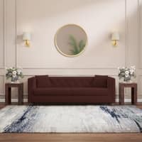 Windsor Premium 3 Seater Fabric Sofa in Deep Crimson Velvet Colour