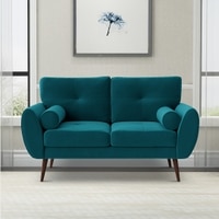 Faro Velvet 2 Seater Sofa in T Blue Colour