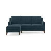 Abbey Sectional Sofa (Colour : Indigo Blue, Cushion : Hard, Seater : Left Aligned 2 Seater + Left Aligned Chaise)