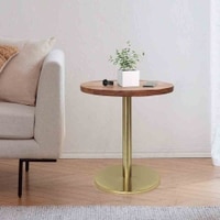Metalsmith Metal Side Table in Brown Finish