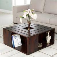Milan Sheesham Wood Coffee Table In Walnut Finish