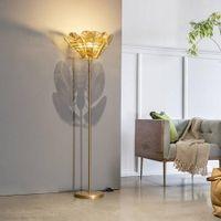 Flora Gold Floor Lamp With Gold Iron Base