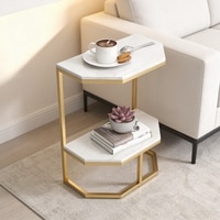 Hexa Metal Side Table in Gold Colour