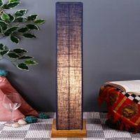 Miranda Blue Cotton Shade Floor Lamp