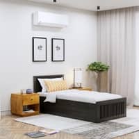 Hexa Engineered Wood Modern Single Bed With Headboard With Storage In Flower Wenge
