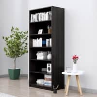 Hexa Engineered Wood Bookshelf Multipurpose Storage Rack in Flower Wenge Colour