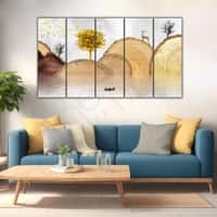 The Castle Decor Nature Art Wall Painting Wooden Framed 27x48 Inch (Style 9)