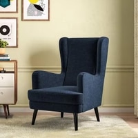 Genoa Wing Chair in  Cobalt Colour