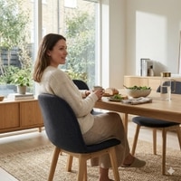 Scandinavian Aderes Dining Chair Natural Wood Finish