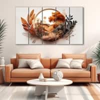 The Castle Decor Abstract Art Wall Painting Wooden Framed Digital Painting 27x48 Inch (Style 26)