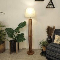 Tall Boy Black Jute Floor Lamp with Black Jute Base