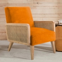 Evant Ratan Accent Chair in orange Colour