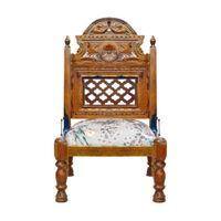 Idyia Solid Wood Lounge Chair In Multicolour