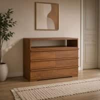 Ohio Chest of Drawer in Amber Walnut Finish