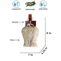 Devansh Solid Wood Electric Wall Light in Brown Colour with Multi Shade Count of 1 Light